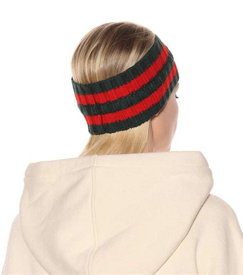 gucci green and red wool headband|Gucci headband price.